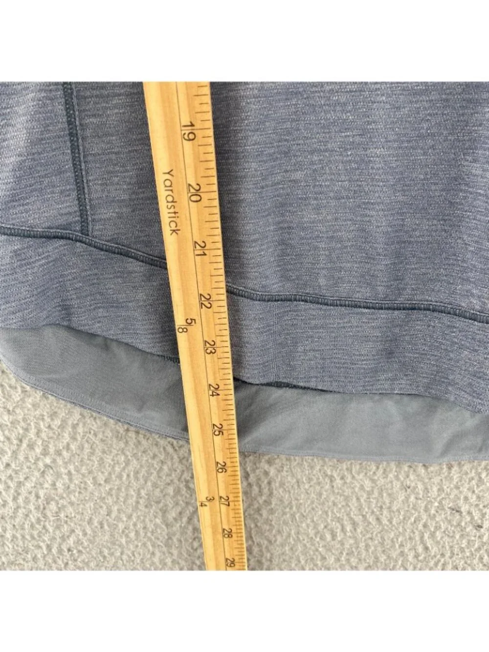 Lululemon Pace Perfect Short Sleeve Heathered Sterling Top Womens 10 Gray Tank